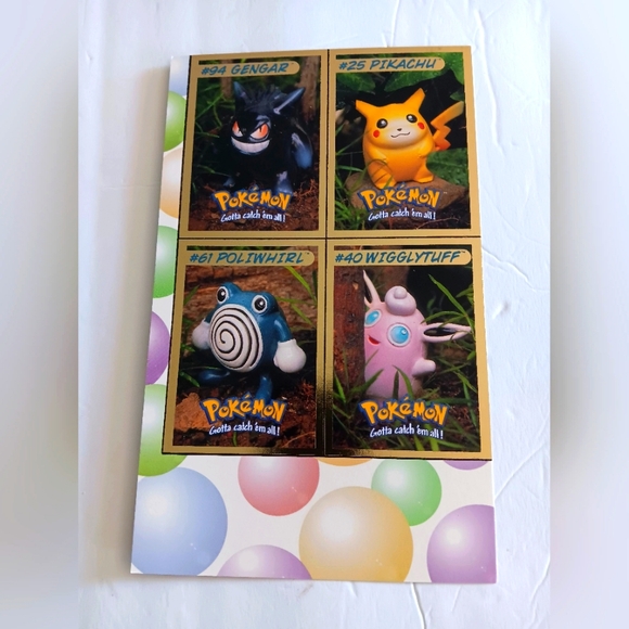Pokemon Other - POKEMON RARE UNCUT HIGH GRADE FOUR CARD PANEL, A FEW EVER MADE, NONE KNOWN